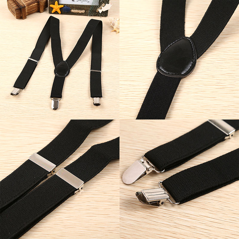 Effen kleur kinderen riem baby jongens meisjes smoking pak jeans bretels clip-on Y-back bretels riem elastische kinderen verstelbaar