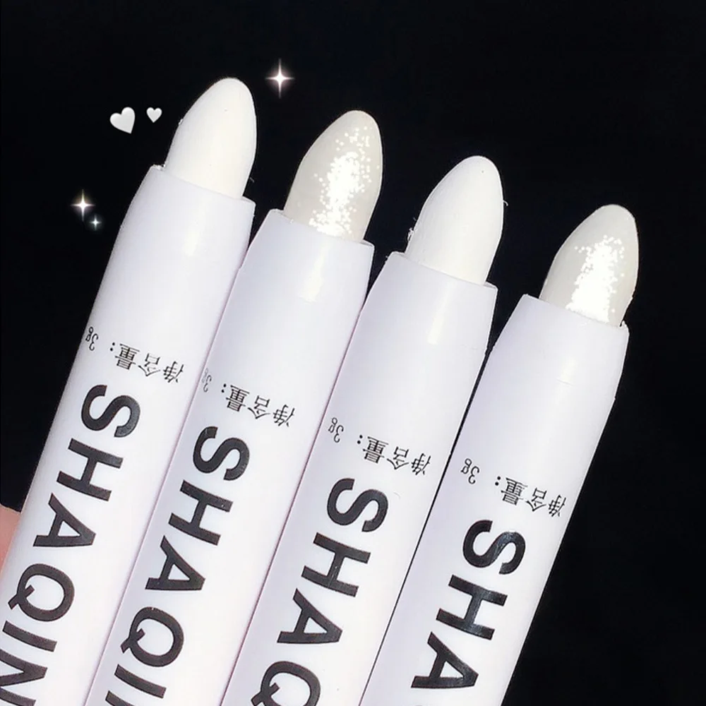 Ombretto opaco Stick Eyeliner bianco Evidenziatore argento luccicante