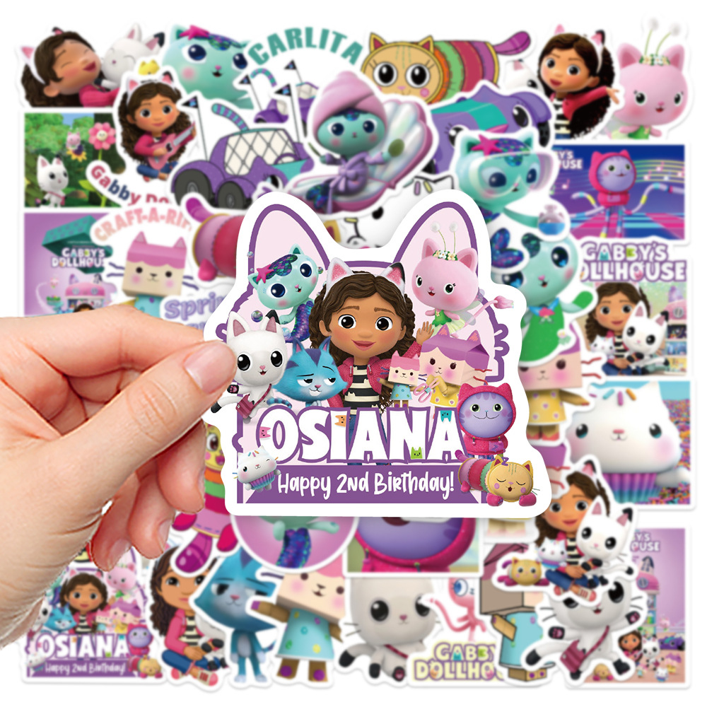 50 個新しいギャビードールハウス漫画ステッカー車オートバイ旅行荷物ギター防水落書きステッカー