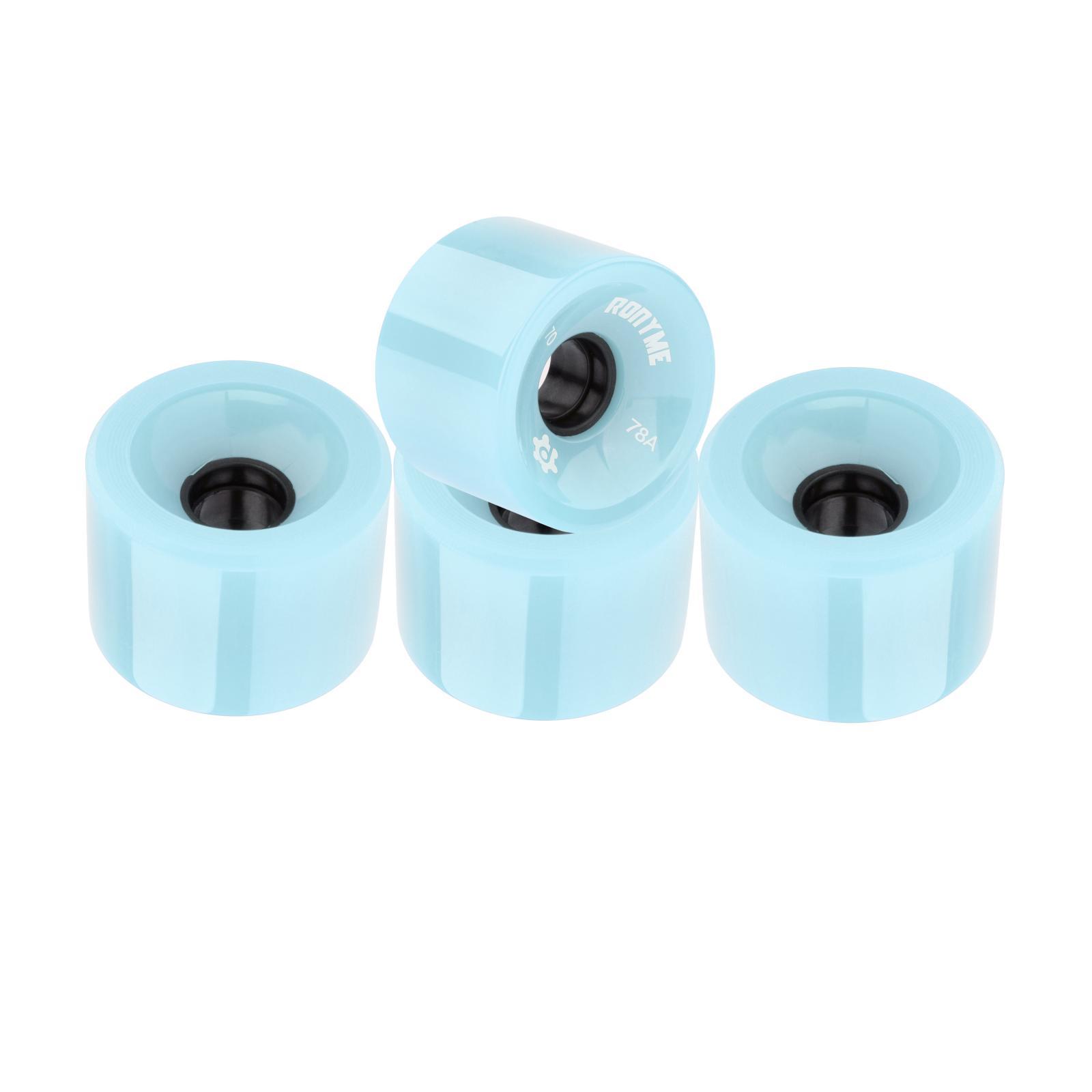 4pcs 70mm Longboard PU Wheel Replacement Skateboard 78A Hardness Wheels Cruising Wheel ABEC- Outer Cover Casing