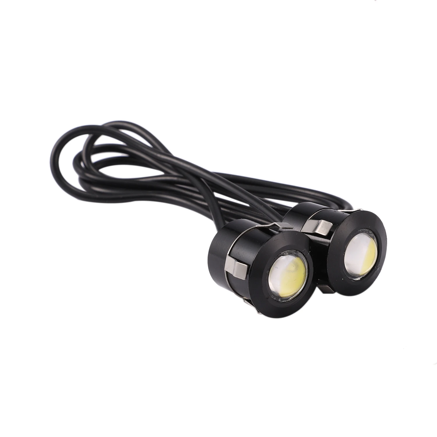 2 pçs led olho de águia luz de backup nevoeiro lâmpada condução carro motocicleta luz branca 9w preto