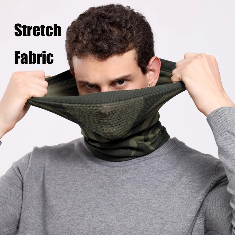 Unisex warme Skimaske elastische atmungsaktive halbe Gesichtsmaske Schal Outdoor-Sportarten Laufen Wandern Angeln Radfahren Maske Motorradmaske