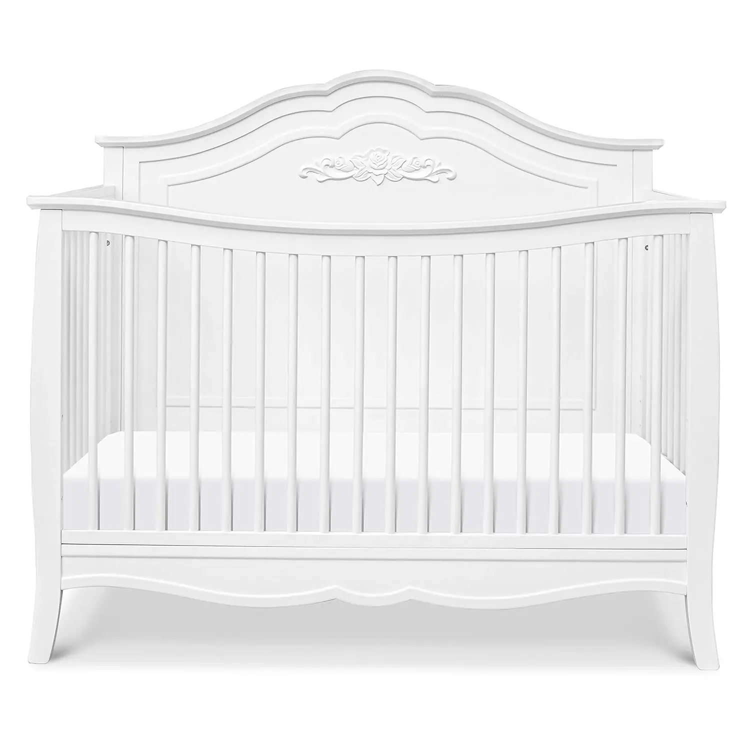 Fiona 4-in-1 Convertible Crib in White Convertible, Adjustable