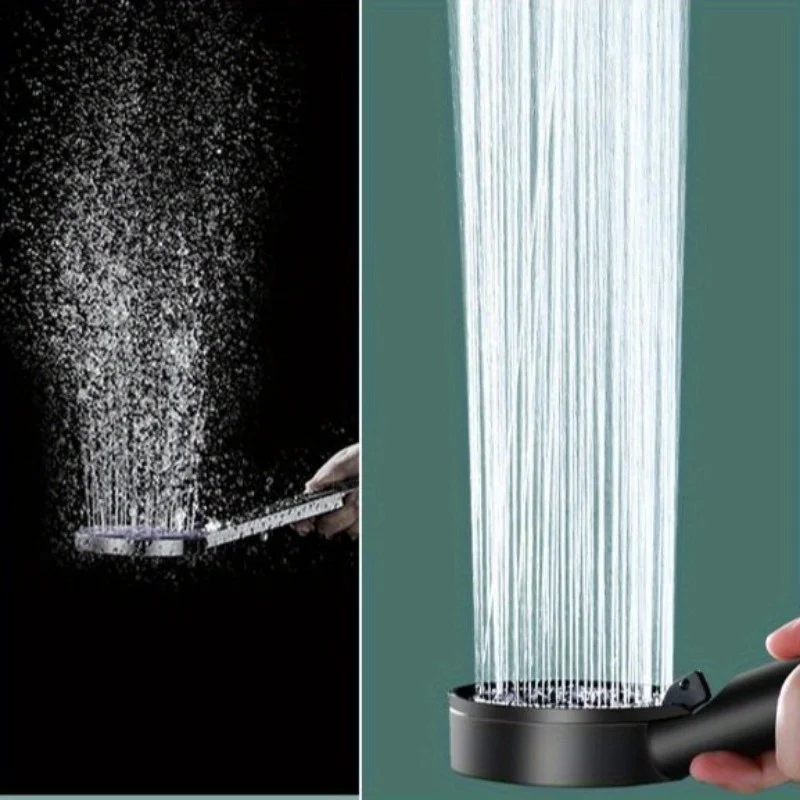 5 modalità modalità di presa a pioggia regolabile Soffione doccia da bagno nero Soffione doccia ad alta pressione a risparmio idrico Accessori per il bagno
