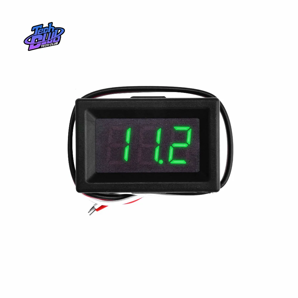Mini 0.36 Inch DC0-30V 3 Bit Kỹ Thuật Số Màn Hình LED Màu Đỏ Hiển Thị Bảng Điều Khiển Điện Áp Đo Vôn Kế Bút Thử 3 Dành Cho Ô Tô Xe Máy xe Dụng Cụ