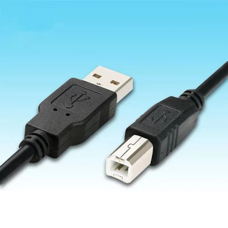 Cabo USB macho de alta velocidade 2.0 A para B para Canon Brother Samsung HP Epson Cabo de impressora 1m 1,5m