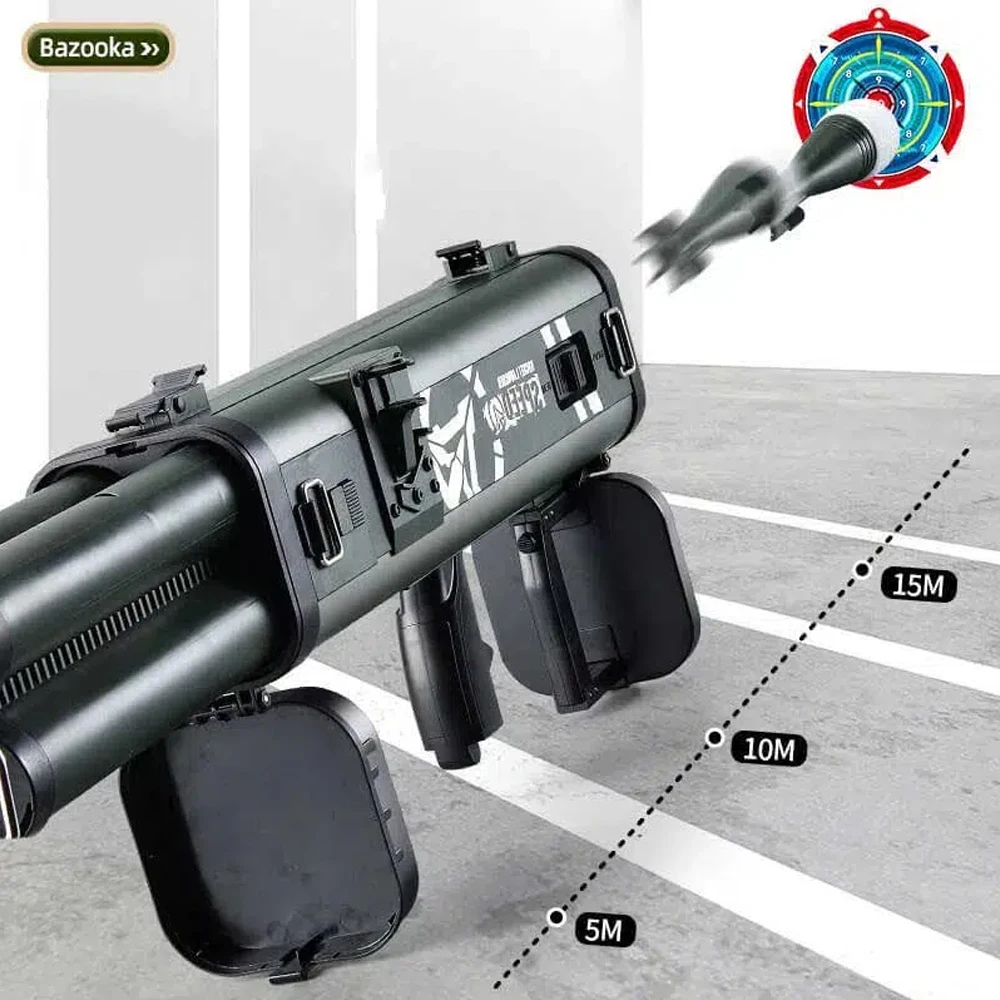 M202 Quadruple Rocket Launcher Foam Dart Blaster Plastic Rocket Launcher Toy Set for Ages 14+ Boys Kids Pretend Play Bazooka Toy