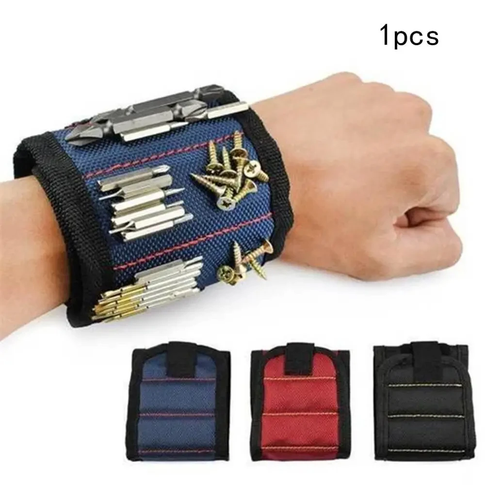 Holzbearbeitung Magnetische Armband Tragbare Werkzeug Tasche Elektriker Handgelenk Werkzeug Gürtel Schrauben Nägel Bohrer Bits Halter Reparatur Werkzeuge
