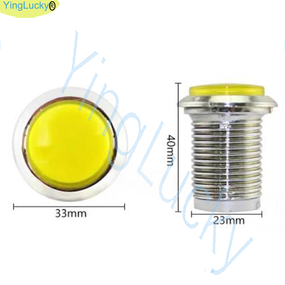 Pulsador LED Arcade 12V con pulsador plateado 2p