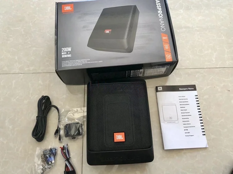 ขายร้อน BASSPRO NANO เครื่องเสียงรถยนต์ภายใต้ที่นั่ง slim วูฟเฟอร์ลําโพงซับวูฟเฟอร์ 8 นิ้ว SPL active เครื่องเสียงรถยนต์ระบบซับวูฟเฟอร์