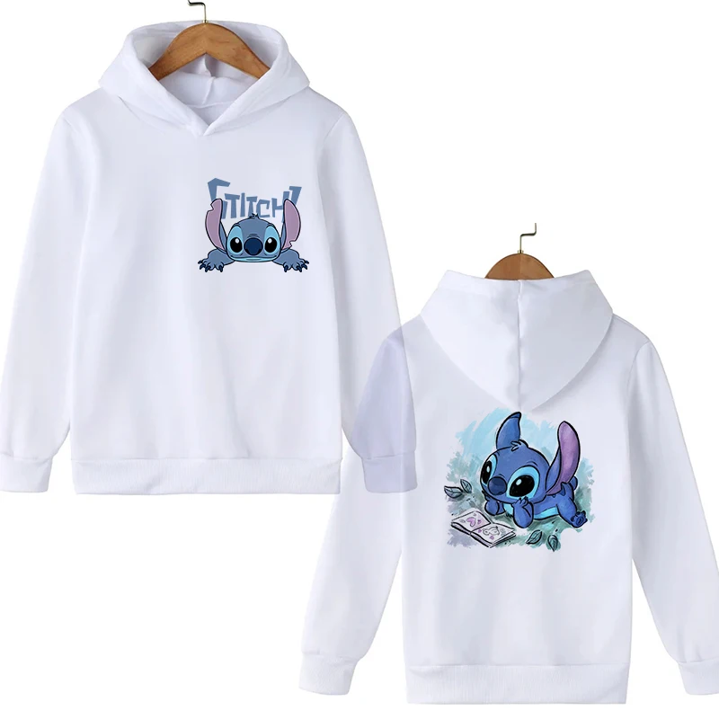 Nuevo en sudaderas con capucha de punto, ropa de dibujos animados para niños, sudadera de Lilo y Stitch para chico y niña, Sudadera con capucha de Manga, Top informal para bebé