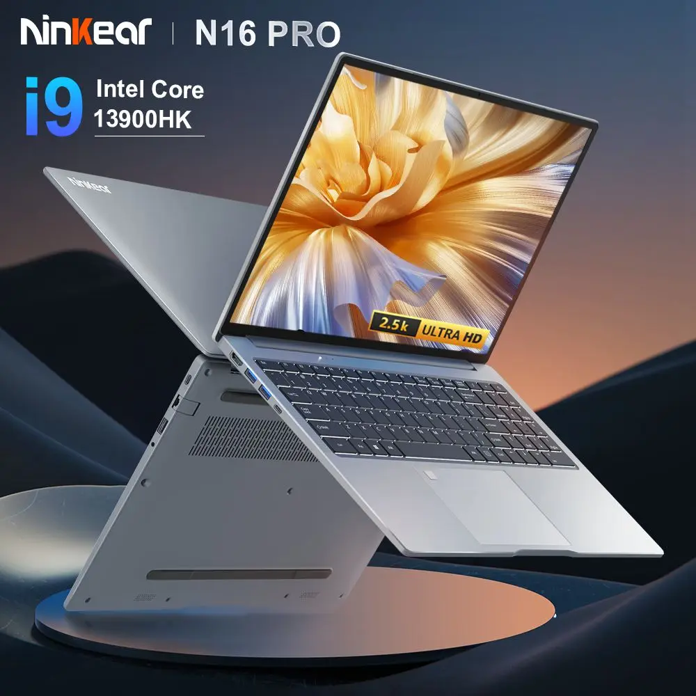 Laptop Ninkear N16 Pro, 16-calowy ekran 2.5K IPS 120Hz, Intel Core I9-13900HK 5.4GHz, 32GB DDR4 3200MHz RAM, 1TB PCIe SSD, WiFi 6