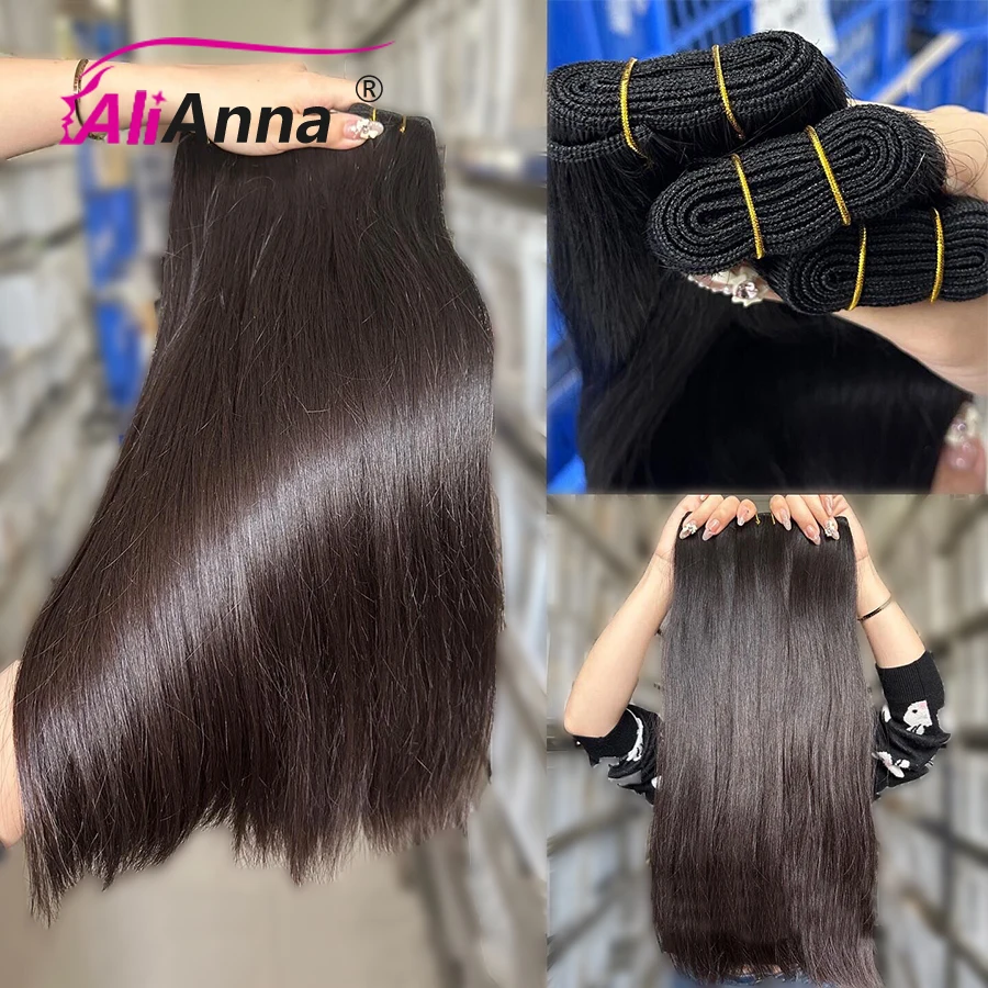 15a duplo desenhado virgem pacotes de cabelo humano cru vietnamita feixes de cabelo humano em linha reta pacotes extensões de cabelo não processado