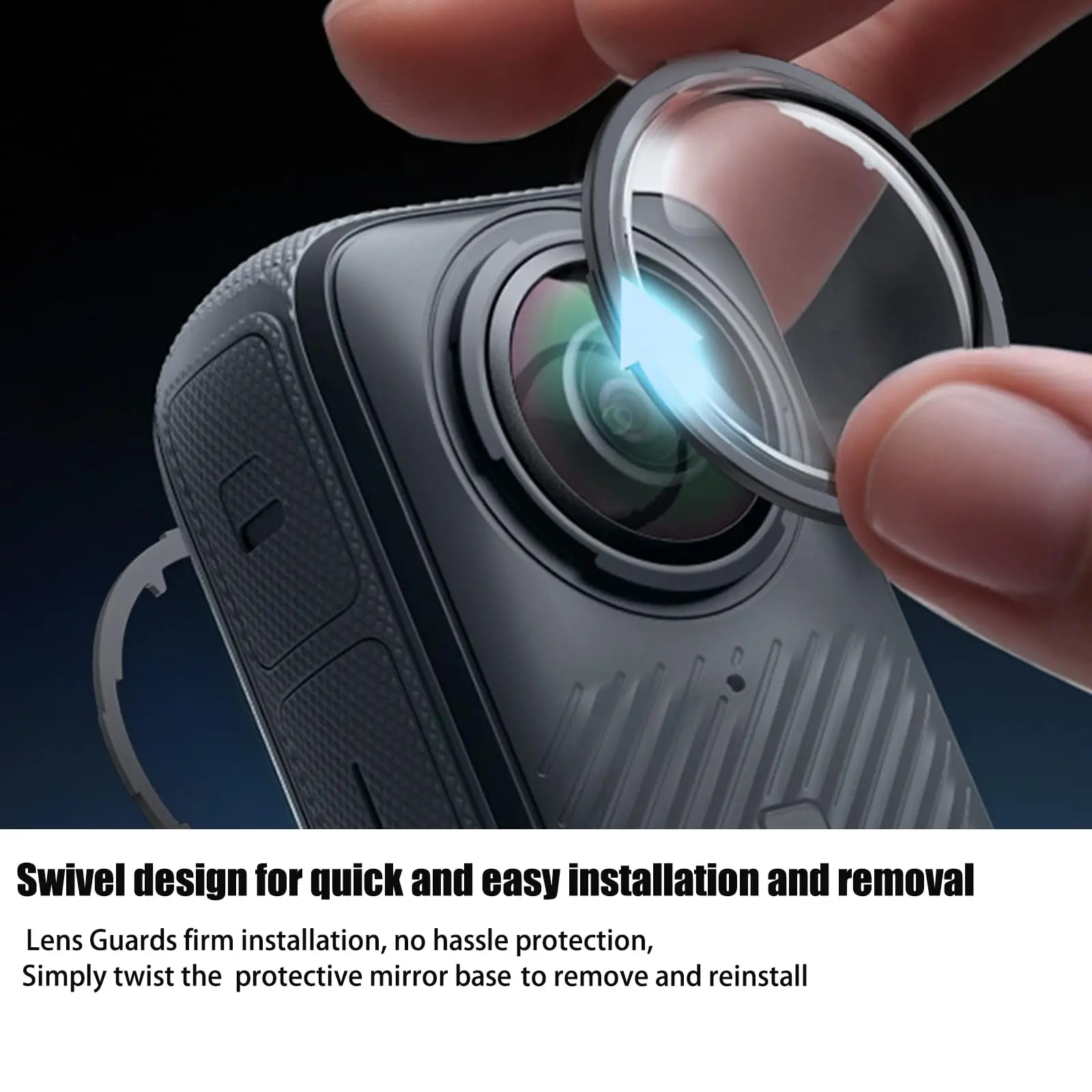 Premium Glass Lens Guards for Insta360 X4 Tempered glass Scratch-resistant Lens Protector Cap Insta 360 X4 Camera Accessories