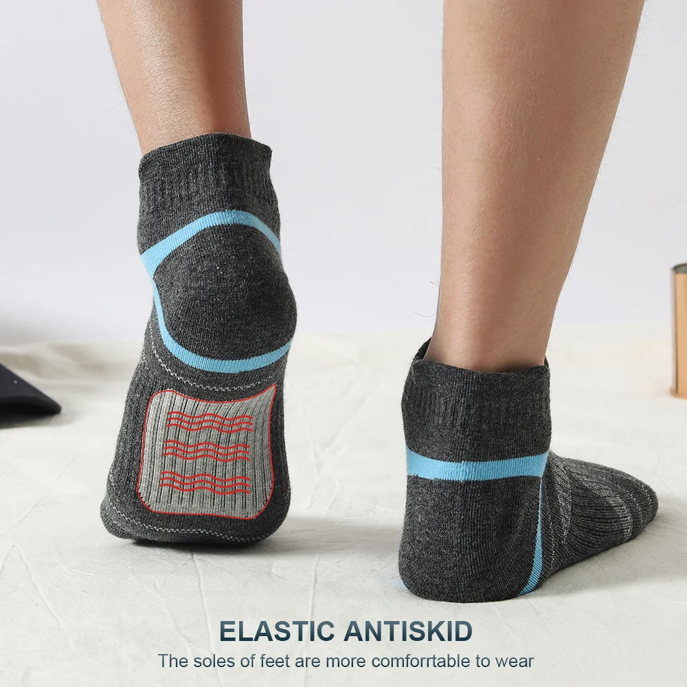 5 Pares Calcetines Tobilleros Deportivos Hombres Verano Calcetines Casual Algodón Cortos Transpirables Negro Calcetines Tobilleros Run Calcetines Deportivos Talla 38-45