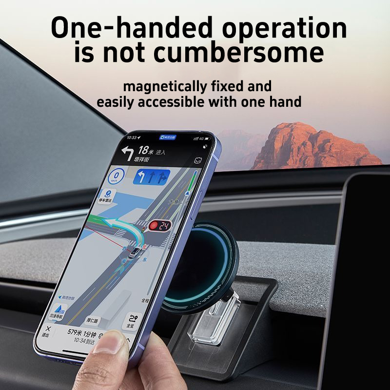For Tesla Model 3 Highland 2024 Phone Holder Mount Magnetic Phone Mount for iphone 15 14 13 series,Tesla Model 3  Accessories