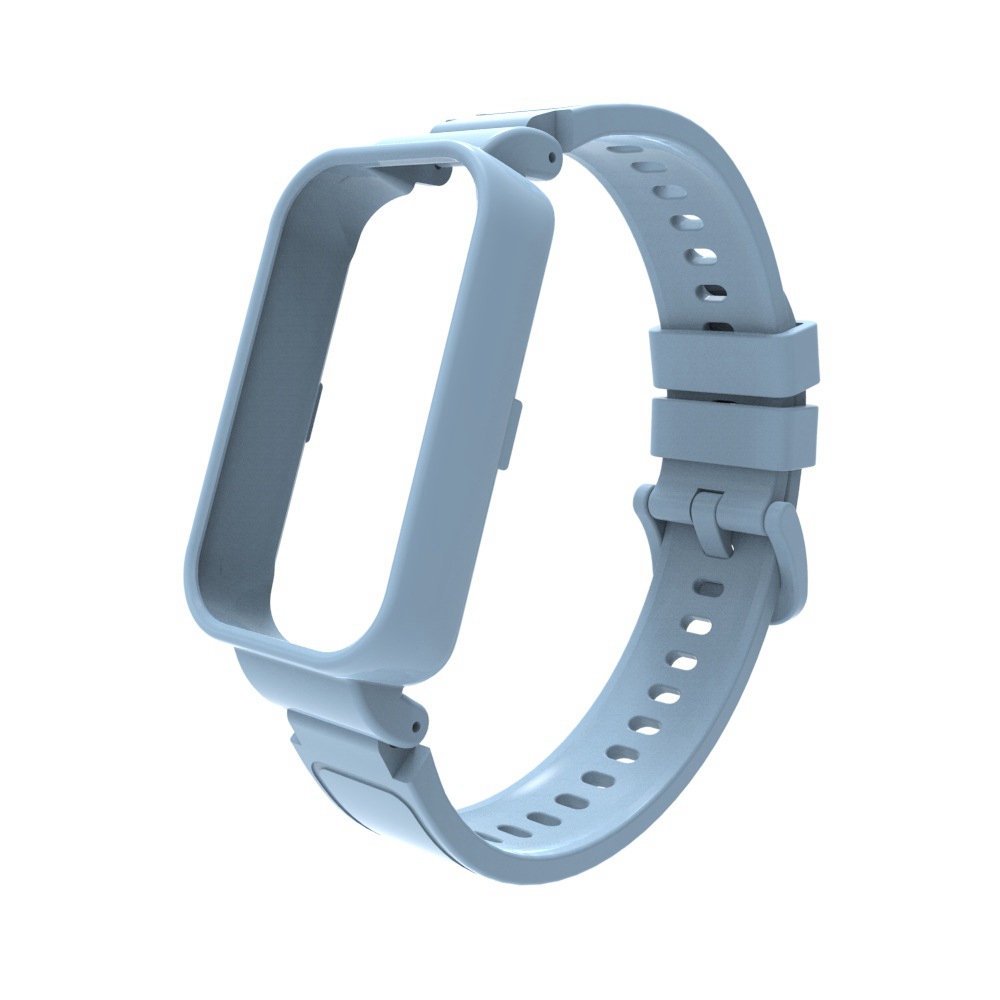 PC Case + สายรัดซิลิโคนอ่อนนุ่มสําหรับ Redmi Band 2 สมาร์ท Watchband สายรัดข้อมือกีฬาสร้อยข้อมือสําหรับ Xiaomi Band 8 Active เข็มขัด