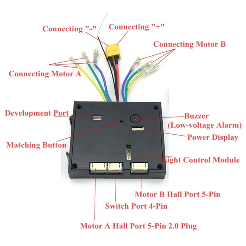 Controlador de skate elétrico Set, sem escova Dual Motor, Longboard Drive, ESC Scooter substituto, Mainboard Acessórios, 36V
