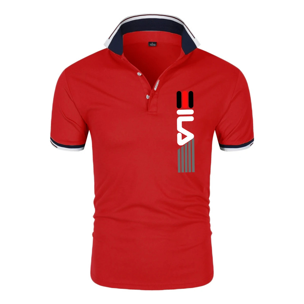 2024 Summer New Men's Lapel Anti-pillin Polo Shirt printing Short Sleeve Casual Business Fashion Slim Fit Polo Shirt for Men