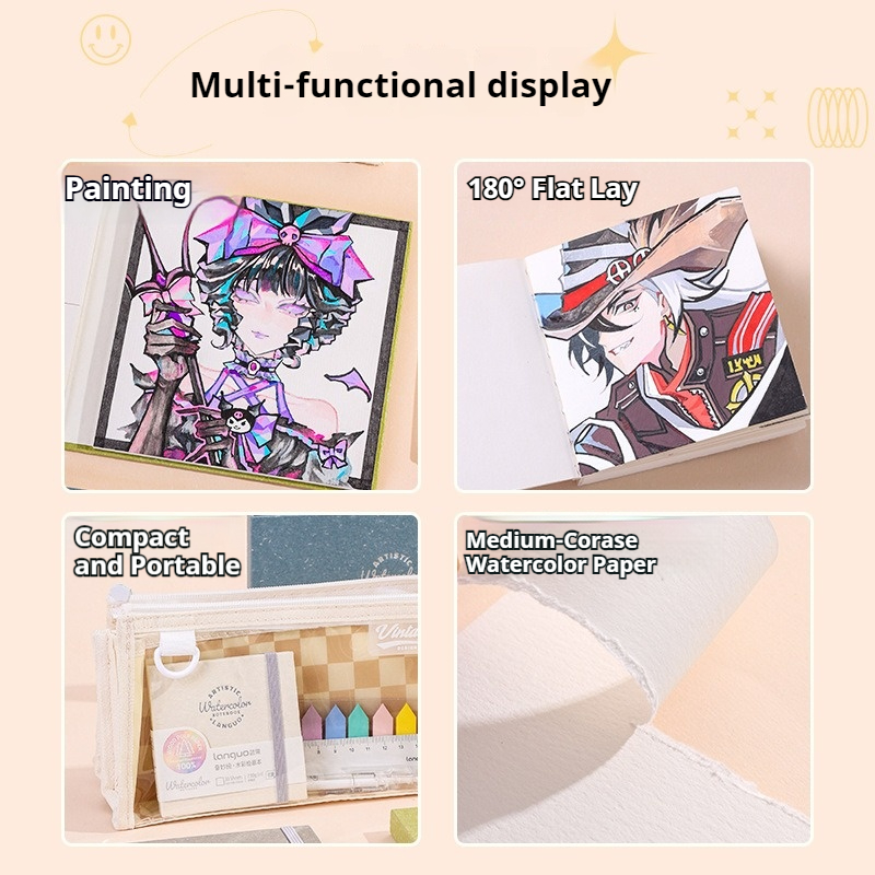 100% хлопок, мини-разрывная акварельная бумага, книга, журнал для рисования, блокнот для рисования, 230 г, художественная студенческая бумага для рисования, альбом для рисования, книга для рисования