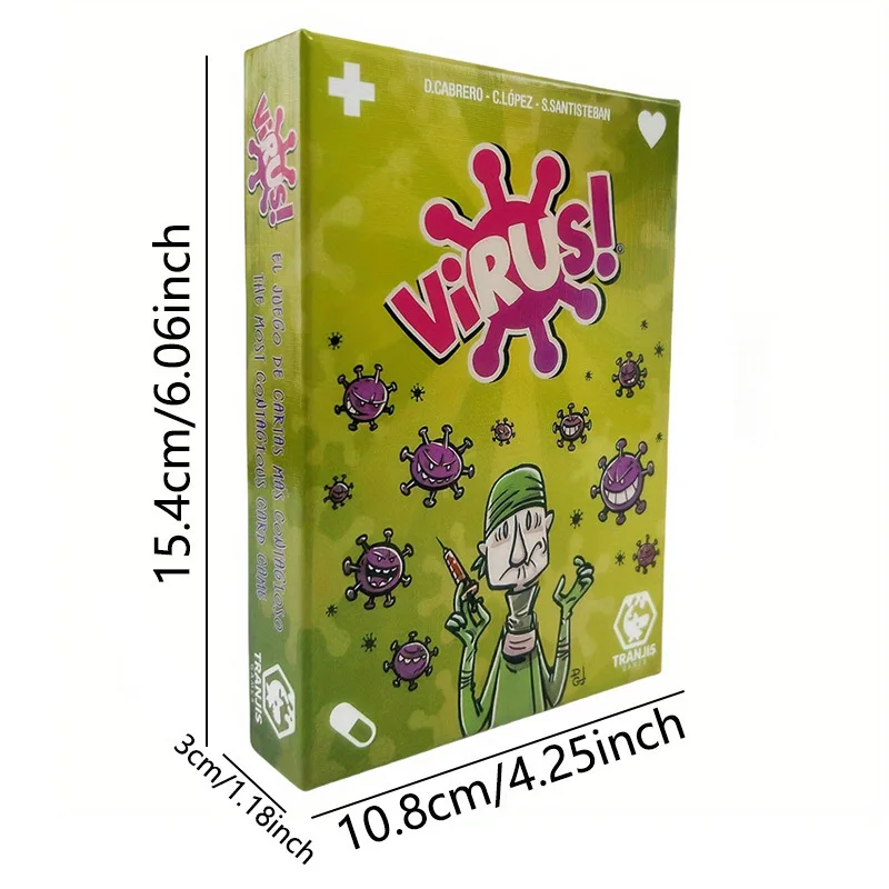 Virus 1 2 3 Juego de mesa el juego de cartas Contagiosamente divertido Español Inglés Versión francesa Juego de fiesta para diversión Juego familiar