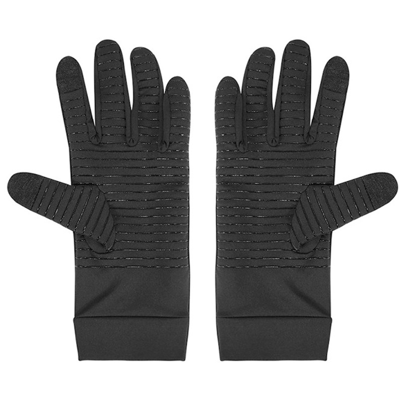 Copper Compression Arthritis Gloves Black Hand Gloves Hand Wrist Support Non-Slip Unisex Gloves Finger Joint Wrist Pain Relief
