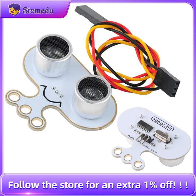 ELECFREAKS Micro:bit Octopus Sonar:bit Ultraschallmodul 3-5V für Arduino Microbit Lehrroboter Smart Car Hindernisvermeidung