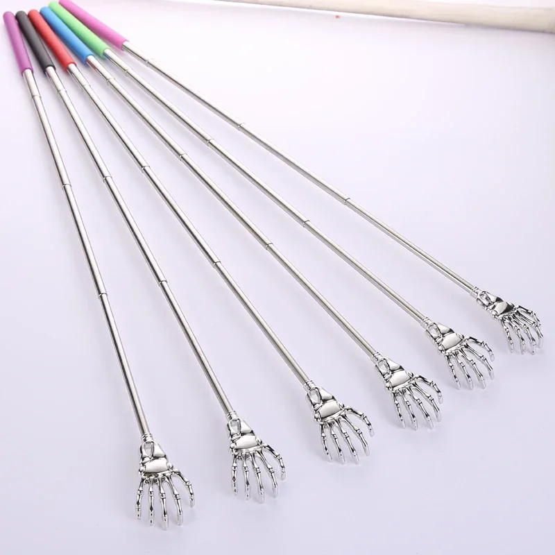 Ghost Hand สแตนเลส Telescopic Scratching Massager สแตนเลสขยาย Scratching Scratcher หัตถกรรม