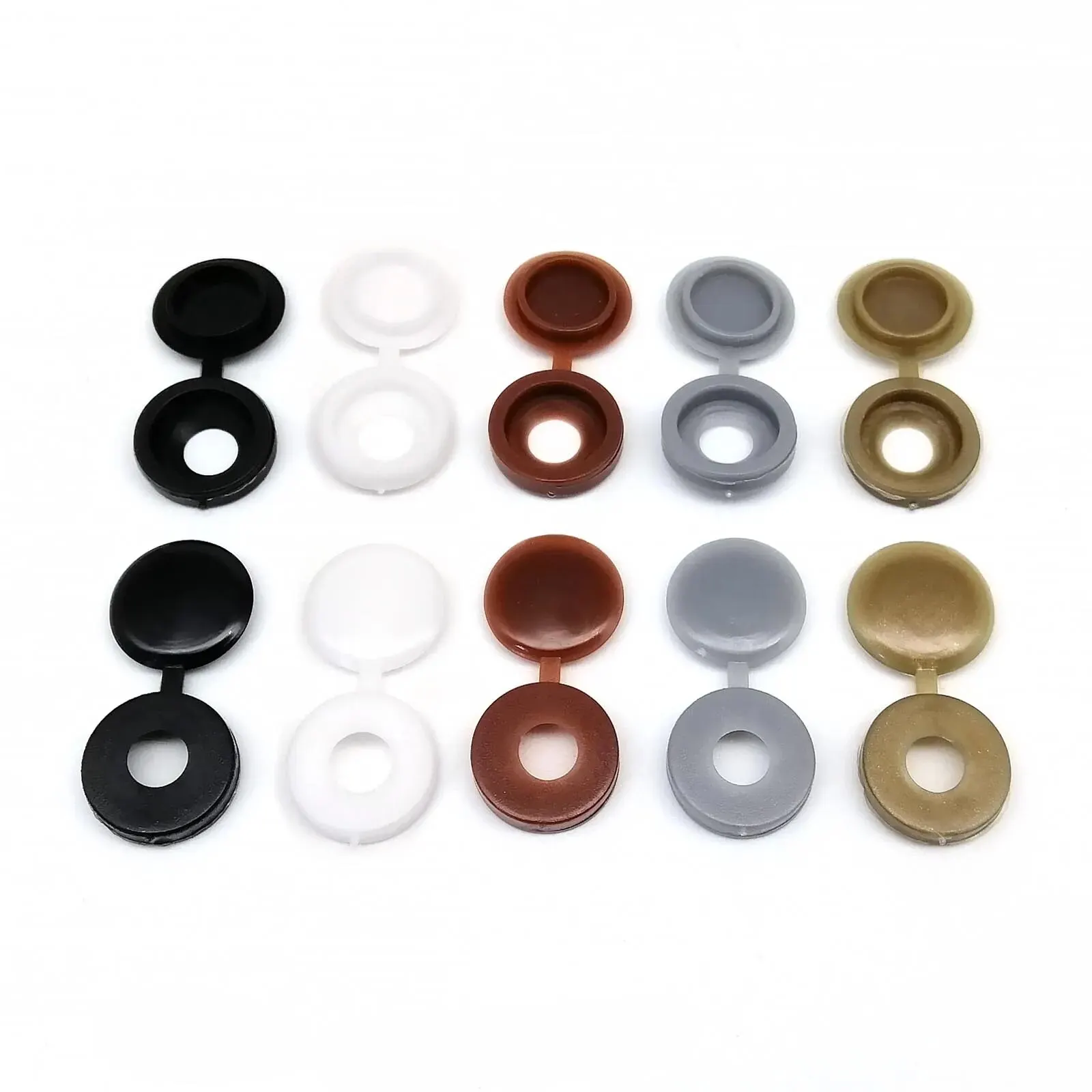 Sac de 100 vis autotaraudeuses en plastique, capuchon décoratif, couvercle de protection, cache pliable, articulé pour meubles et voitures