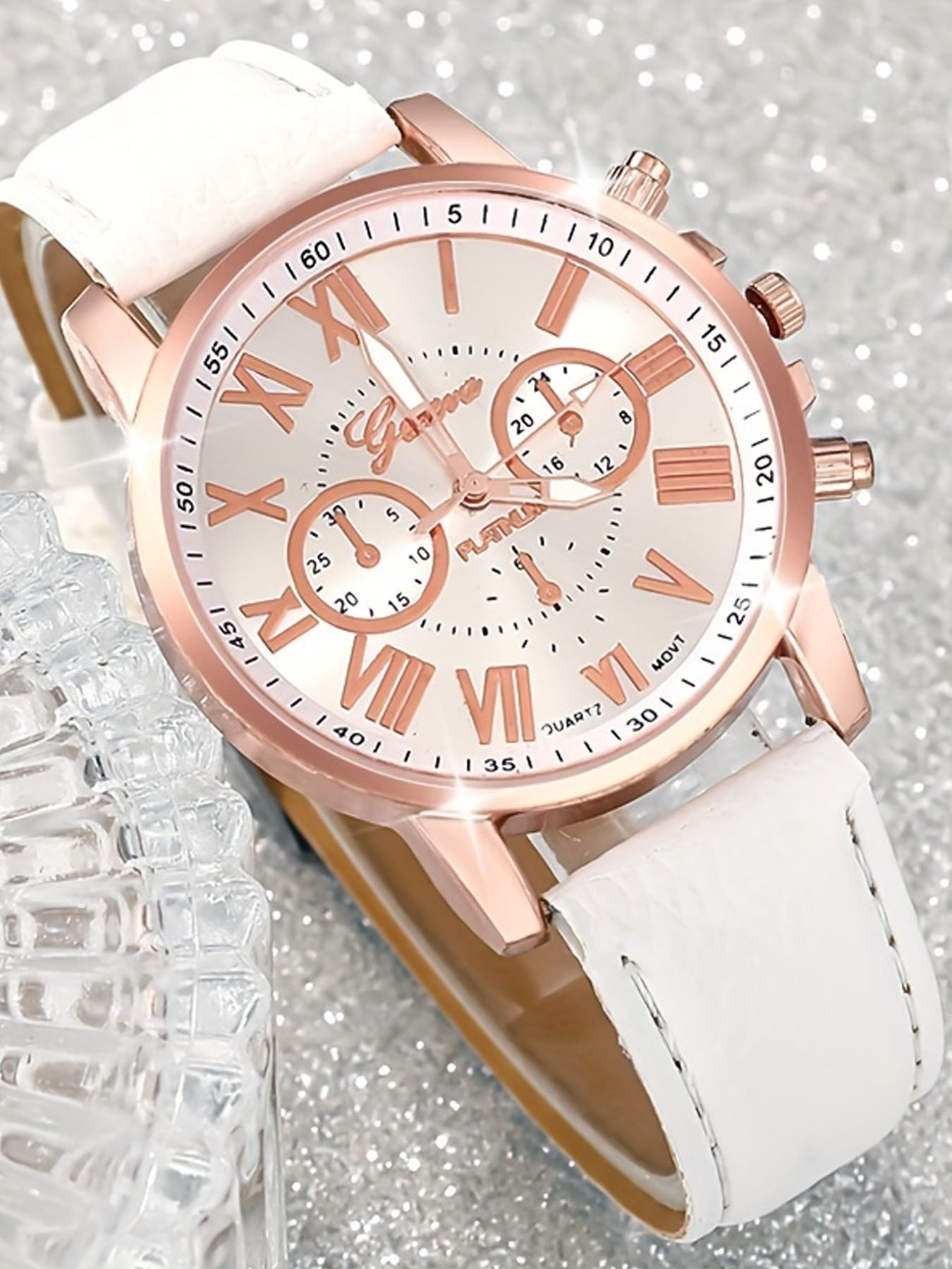 5PCS 여성 시계 세트 패션 로마 다이얼 숙녀 쿼츠 시계 캐주얼 가죽 밴드 손목 시계 Relogio Feminino Reloj Mujer