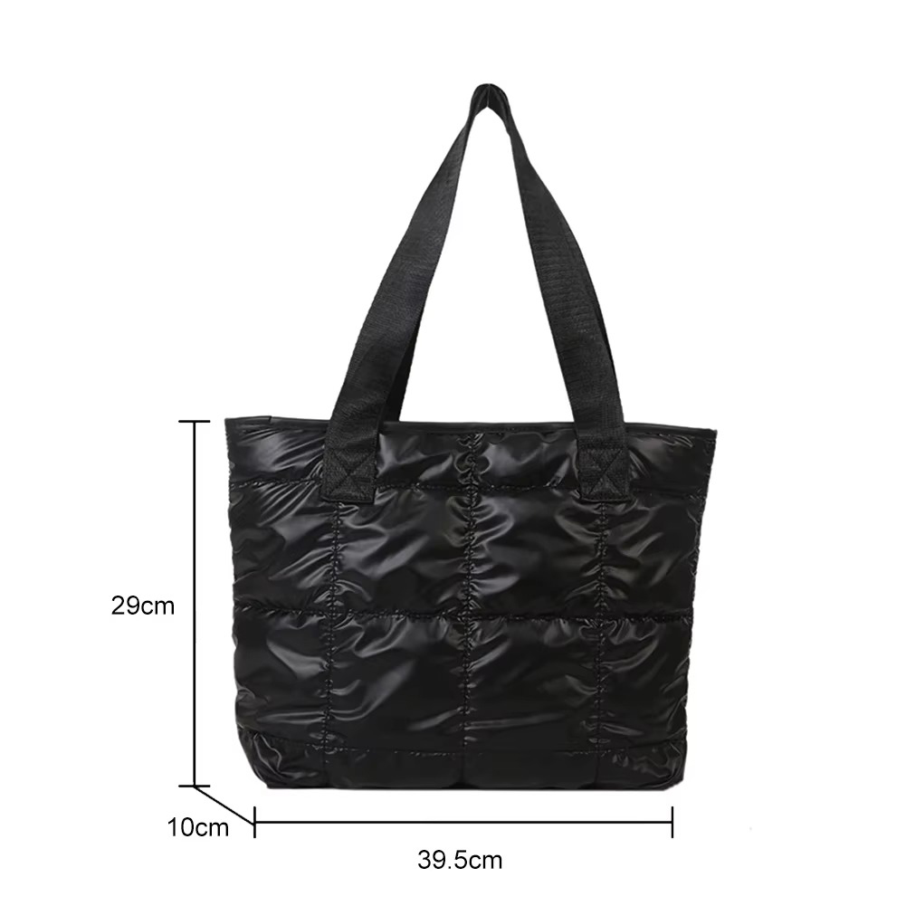 Moda senhoras tote bolsas de grande capacidade algodão acolchoado saco de compras losango portátil bolsa acolchoada sólida para viagens de lazer