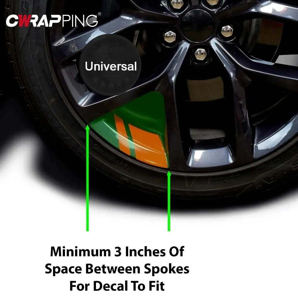 ビニールカーホイールリム警告ステッカー,反射ステッカー,レーシングホイールステッカー,自動車,オートバイ,6個