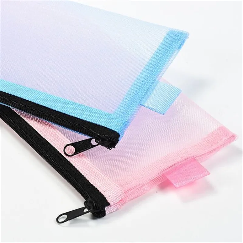 1 Máy Tính Nhiều Màu Sắc Lưới Nylon Dây Kéo Hộp Đựng Mỹ Phẩm Trang Điểm Trong Suốt Đựng Túi Xách Ví Đựng Tiền Xu Lưới Túi Đựng Cho Bàn Chải