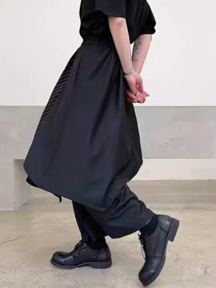 Pantalones Mujer primavera estilo japonés pliegues cintura alta Irregular suelto transpirable cómodo ocio sólido longitud completa todo-fósforo