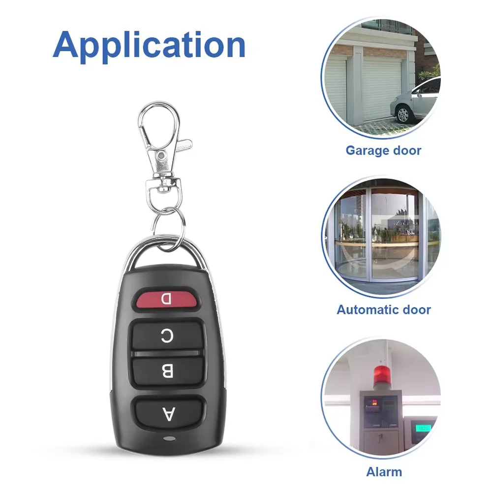 HOMEFISH 2TYPE RF Remote Control Key 433mhz Transmitter Cloning Duplicated Copy Learning Fix Code for Electric Garage Door Car