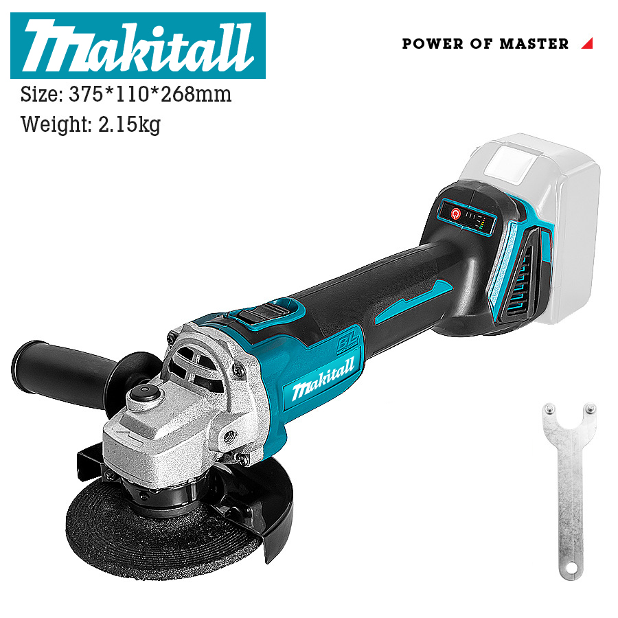 Per Makita DGA504 18V 125mm Smerigliatrice angolare elettrica al litio senza spazzole Lucidatrice ricaricabile Macchina da taglio ad alta potenza