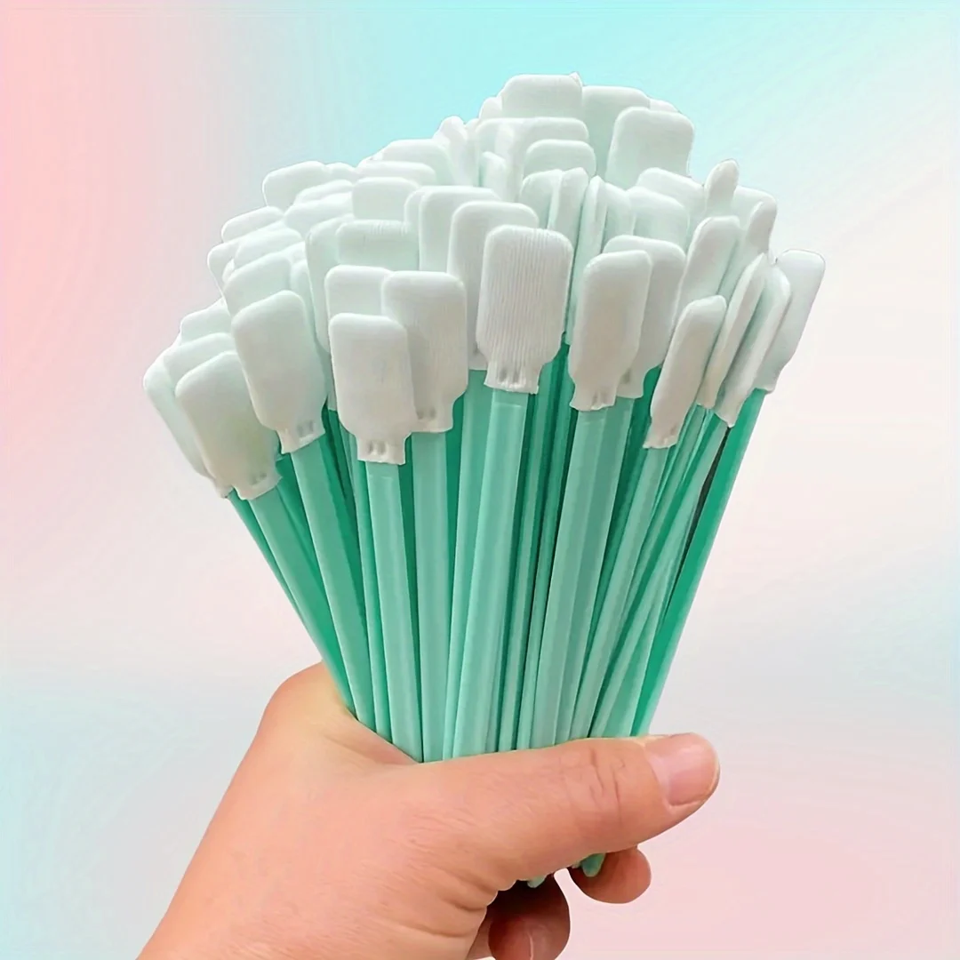 Hisopos de limpieza de precisión con puntas de fibra no esponjosas, mangos de plástico, para impresoras, ópticas, cámaras, manualidades y detalles de automóviles.
