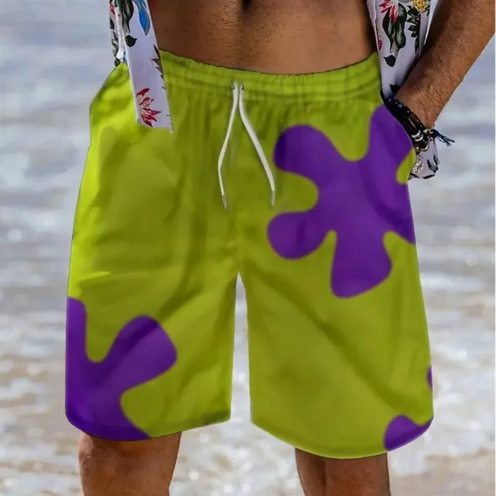 Pantaloni sportivi popolari alla moda per la nuova gioventù, semplici, da uomo, a cinque quarti, sottili, larghi, per le vacanze al mare, casual estivi