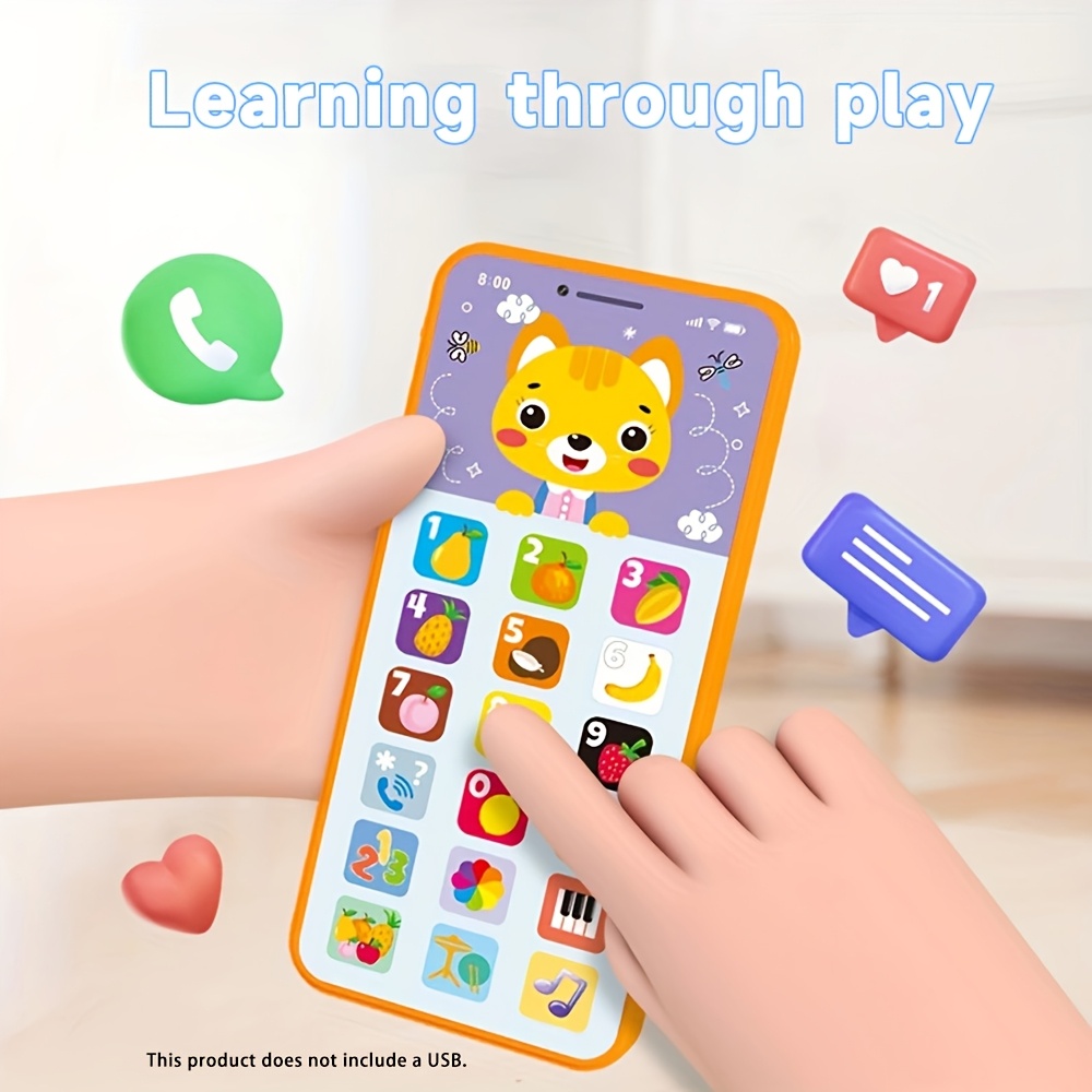Crianças simulação telefone bebê musical cedo brinquedos educativos inglês aprendizagem celular com som leve brinquedo vocal móvel