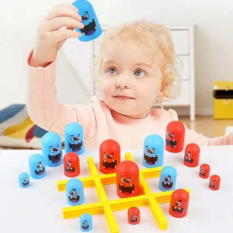 Table Board Intelligence Montessori Games Intellectual Gobble Game Three In A Row Children Toys Kids Gifts