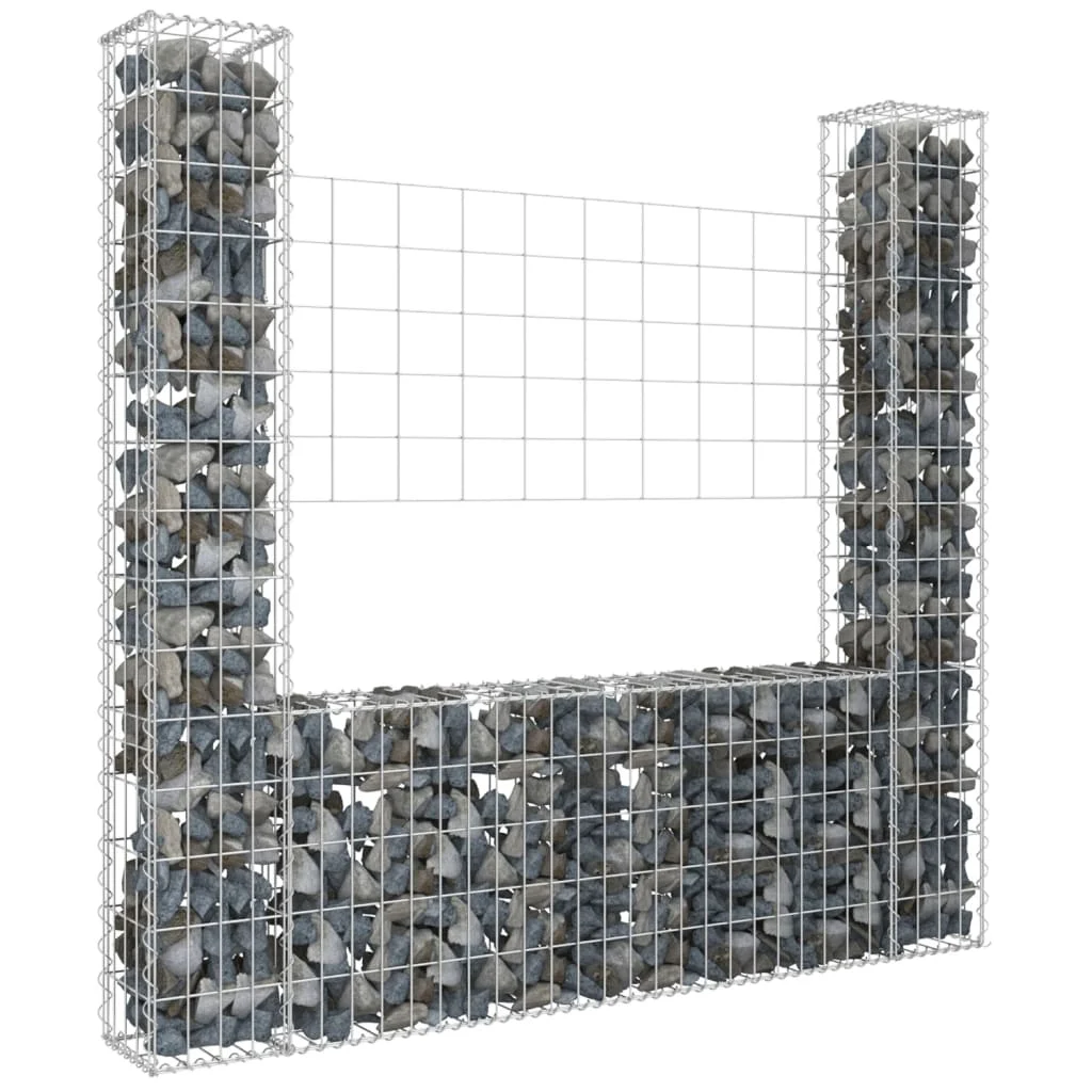 Panier De Gabion En Forme De U Avec 2Mmaux Fer 140X20X150 cm