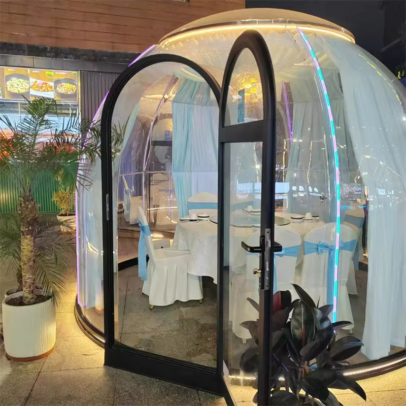 Przezroczysty namiot PC Namiot kopułkowy Geodesic Lgloo Okrągły przezroczysty dom Kabina cateringowa Hotel Resort Luksusowe imprezy okolicznościowe Tipi