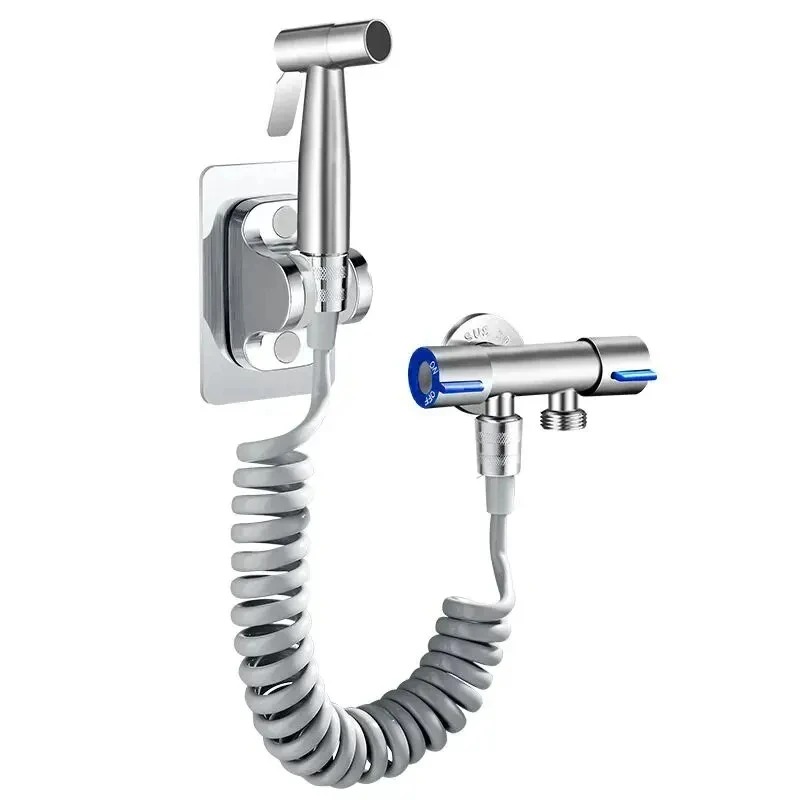 Set spruzzatore per bidet portatile Pistola a spruzzo in acciaio inossidabile Doccia WC portatile Bidet Rubinetto Spruzzatore Ugello per doccia Autopulente