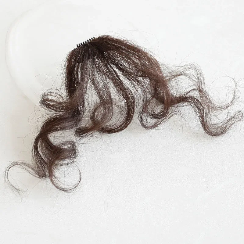 Extensión de cabello con flequillo de aire falso a la moda, flequillo de estilo cómico, Clip esponjoso Natural, extensión de cabello con flecos frontales, pieza de peluca