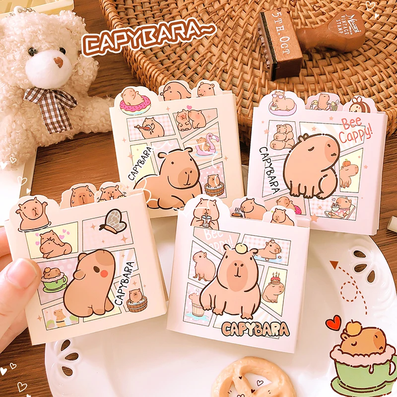 kawaii Stationery office accessories School supplies Mini Portable Notebook small Notepad For Daily Notes capybara memo pads