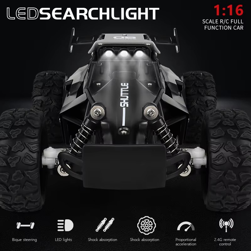 2025 Nieuwe RC Auto 1:16 2,4 Gh Model Met LED-verlichting 2WD Off-road Afstandsbediening Klimvoertuig Buitenauto's Drift Speelgoed Jongens Geschenken