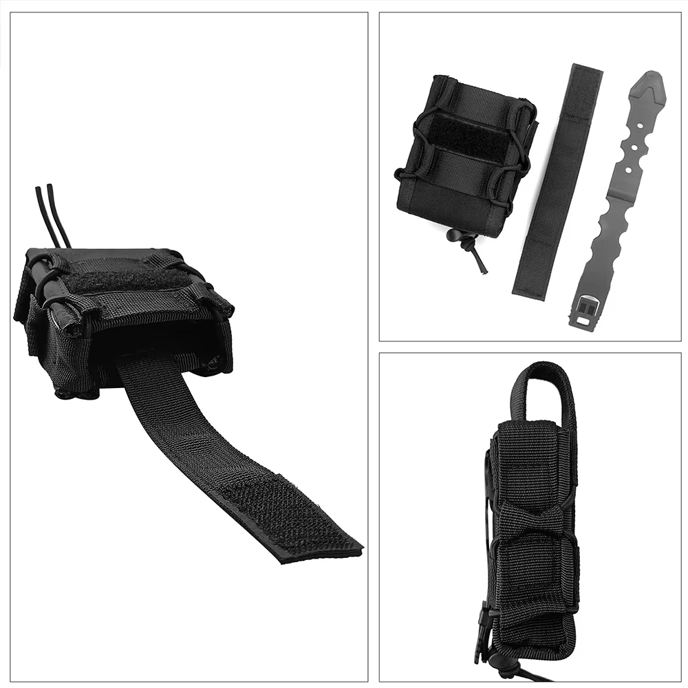 Soporte táctico para esposas, bolsa Molle con tapa abierta, funda Universal para esposas, funda para grilletes, riñonera, cinturón, accesorios de caza