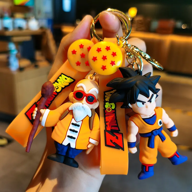 Anime Dragon Ball SonGoku Chaveiro Jóias Son Goku Vegeta Piccolo Figuras de Ação para Decoração de Bolsa