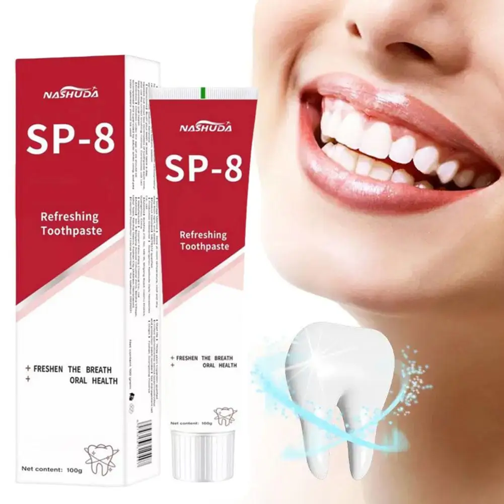 SP-6 Probiotici Dentifricio schiarente Macchie di denti bianchi Macchie di fumo Alito di aminoacidi Dentifricio orale fresco 100g/120g