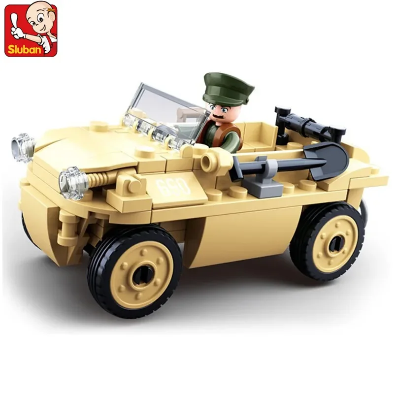 ทหารรถลาดตระเวน Land Force Normandy Landing อาวุธ Building Blocks WW2 กองทัพทหาร Brinquedos อิฐคลาสสิกของเล่นเด็ก